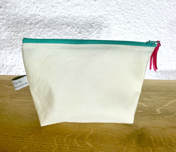 Segeltuchtäschchen mit Fisch pink/grüntürkis